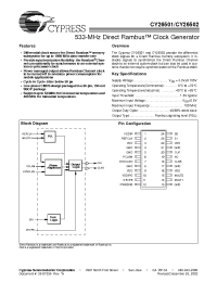 Datasheet CY26501PVC manufacturer Cypress