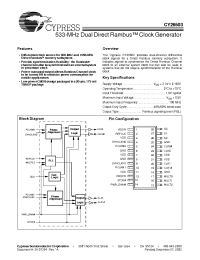 Datasheet CY26503ZC manufacturer Cypress