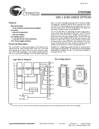 Datasheet CY27C256-120JC manufacturer Cypress