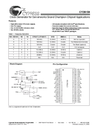 Datasheet CY28159PVC manufacturer Cypress