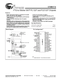Datasheet CY28317ZC-2T manufacturer Cypress