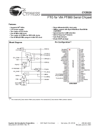 Datasheet CY28326OXCT manufacturer Cypress