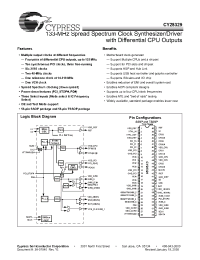 Datasheet CY28329OXCT manufacturer Cypress