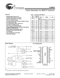 Datasheet CY28331OC manufacturer Cypress