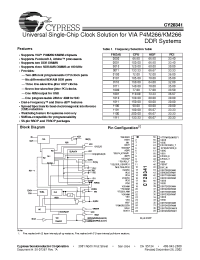Datasheet CY28341OCT manufacturer Cypress