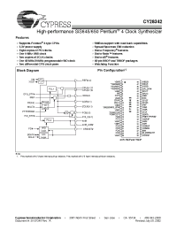 Datasheet CY28342 manufacturer Cypress