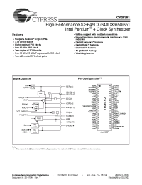 Datasheet CY28381OCT manufacturer Cypress