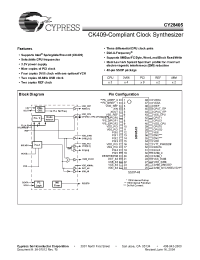 Datasheet CY28405OXCT manufacturer Cypress