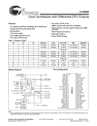 Datasheet CY28408 manufacturer Cypress