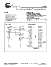 Datasheet CY28410OXCT manufacturer Cypress