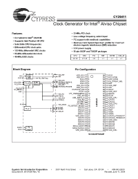 Datasheet CY28411OXC manufacturer Cypress