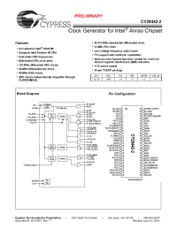 Datasheet CY28442ZXC-2 manufacturer Cypress