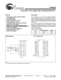 Datasheet CY292510ZC manufacturer Cypress