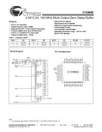 Datasheet CY29962 manufacturer Cypress