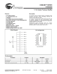 Datasheet CY2CC810SC manufacturer Cypress