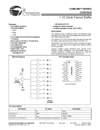 Datasheet CY2CC910SI manufacturer Cypress