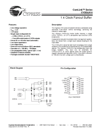 Datasheet CY2DL814SC manufacturer Cypress