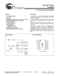 Datasheet CY2DP814SCT manufacturer Cypress