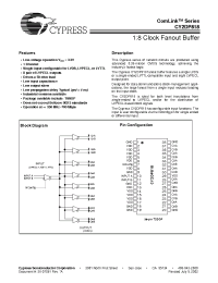 Datasheet CY2DP818ZC manufacturer Cypress