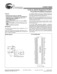 Datasheet CY2SSTV16859LFCT manufacturer Cypress