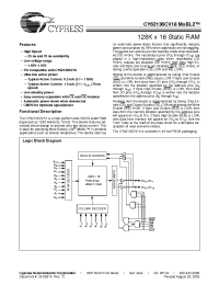 Datasheet CY62136CV18LL-70BAI manufacturer Cypress