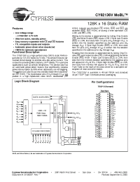 Datasheet CY62136VLL-70ZI manufacturer Cypress