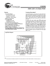 Datasheet CY62256VL-70SNC manufacturer Cypress