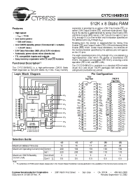 Datasheet CY7C1049BV33-15VC manufacturer Cypress