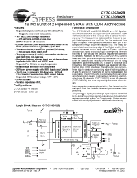 Datasheet CY7C1303V25-167BZC manufacturer Cypress