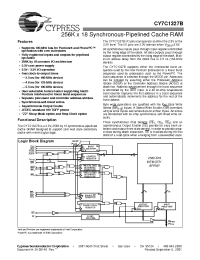 Datasheet CY7C1327B-133BGC manufacturer Cypress