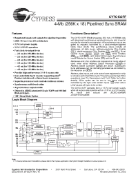 Datasheet CY7C1327F-100AC manufacturer Cypress