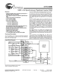 Datasheet CY7C1339B-100AC manufacturer Cypress