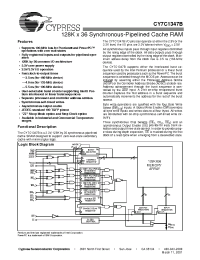 Datasheet CY7C1347B manufacturer Cypress