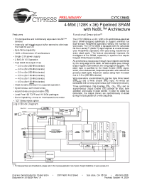 Datasheet CY7C1350G-100BGC manufacturer Cypress