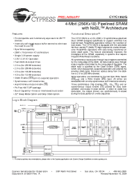Datasheet CY7C1352G-133AXI manufacturer Cypress