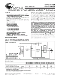 Datasheet CY7C1354V25-100AC manufacturer Cypress