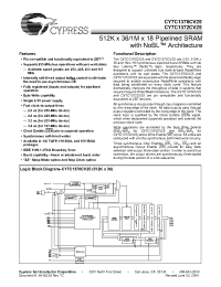 Datasheet CY7C1370CV25-200BGC manufacturer Cypress