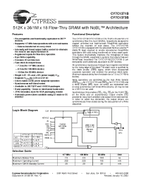 Datasheet CY7C1373B-100BGC manufacturer Cypress