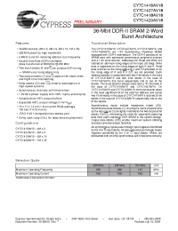Datasheet CY7C1418AV18 manufacturer Cypress