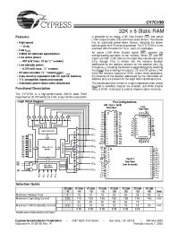 Datasheet CY7C199-10VC manufacturer Cypress