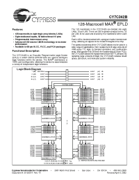 Datasheet CY7C342B-15C manufacturer Cypress