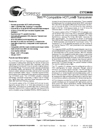 Datasheet CY7C9689-AC manufacturer Cypress
