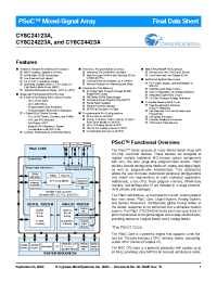 Datasheet CY8C24123A-24SXIT manufacturer Cypress