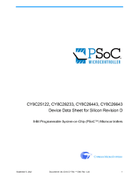 Datasheet CY8C26443 manufacturer Cypress