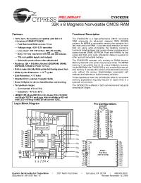 Datasheet CY9C62256-70SC manufacturer Cypress