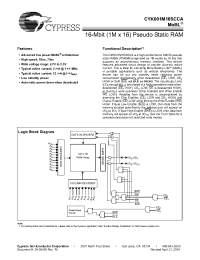 Datasheet CYK001M16SCCAU manufacturer Cypress