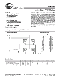 Datasheet CYM1464PD-35C manufacturer Cypress