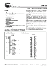 Datasheet CYM1836PY-25C manufacturer Cypress