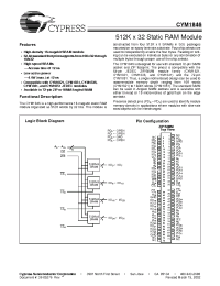 Datasheet CYM1846PM-12 manufacturer Cypress