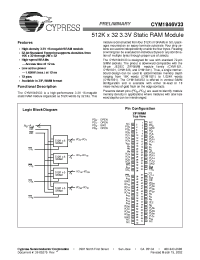 Datasheet CYM1846V33P8-12C manufacturer Cypress
